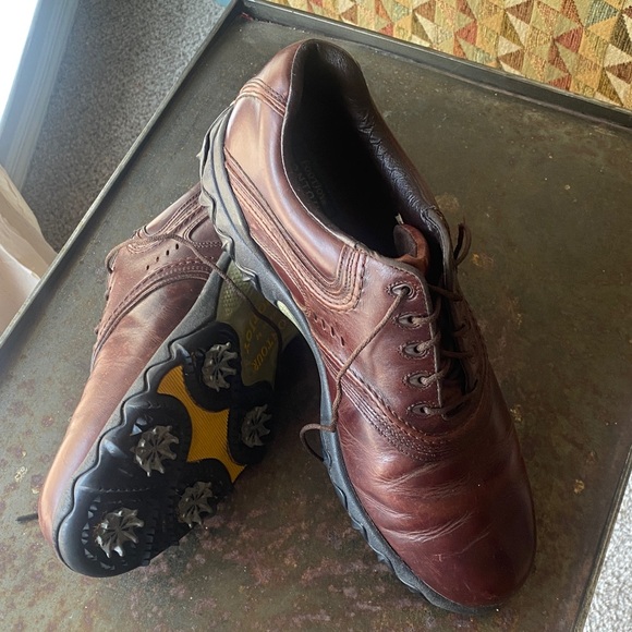 FootJoy Contour Series Men’s Brown Leather Golf LaceUp Oxfords. #54049.  11 1/2 main image 14